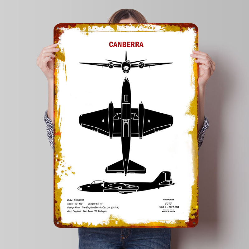 Canberra Vintage & Collectible Centre Reviews - Металлическая табличка-постер «Почетная грамота Канберры», индивидуальный
