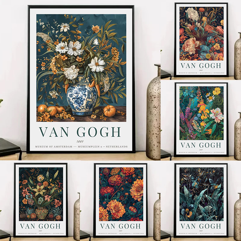 Vintage Collectible Posters - Коллекция картин Ван Гога в винтажном