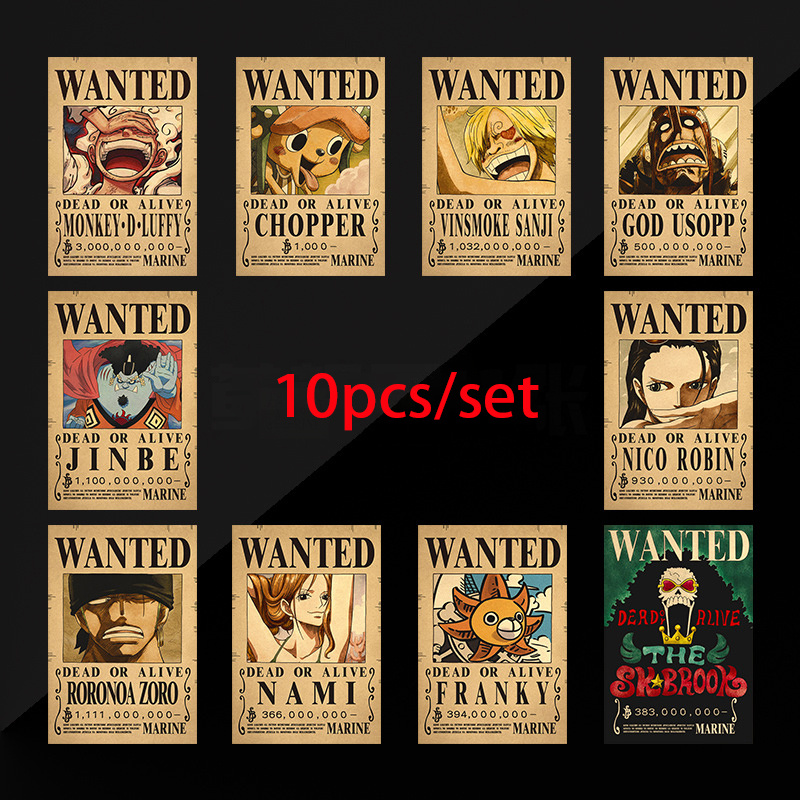 10 шт. Аниме One Piece: Плакат – обзор и цена Vintage Toys Collection