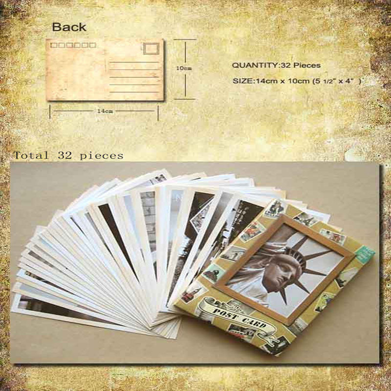 DIY Ретро 32 шт./пакет Винтаж  – обзор и цена Collectible Vintage Greeting Cards