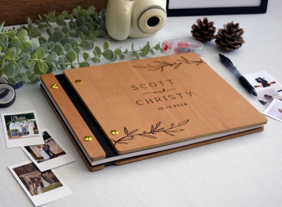 Деревянная свадебная гостевая  – обзор и цена Polaroid Photo Album